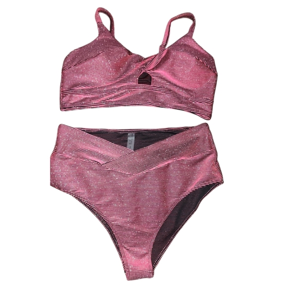 Other - Pink and Black Bikini Set Size 3XL